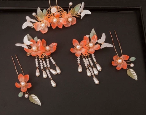 汉服头饰全套女发钗发梳古风配饰品超仙流苏顶...