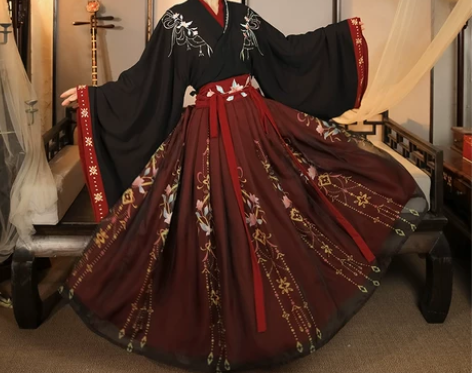 云芳晴绾星辰汉服女中国风交领齐腰襦裙魏晋风...