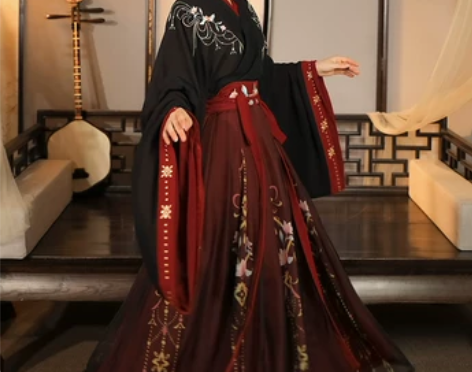 云芳晴绾星辰汉服女中国风交领齐腰襦裙魏晋风...