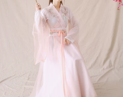 古装女汉服襦裙仙女粉色清新淡雅仙气古风大广...