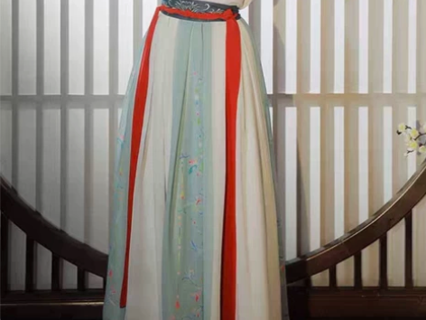 柒邑正品原创汉服女坦领三件套齐腰襦裙 自己...