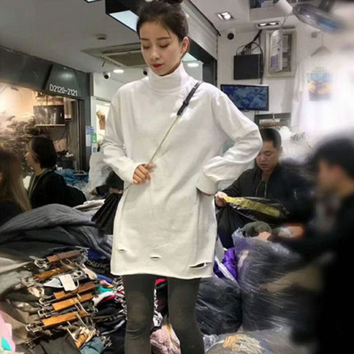 全新,型号不合适,闲置出!高领加绒打底衫女...