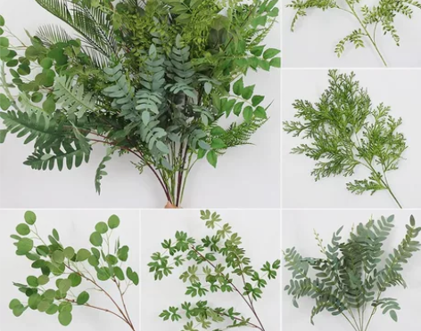 森系婚礼堂花材 绿色仿真花 绿植婚庆仿真吊...