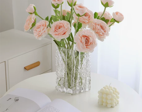 ?北欧高级感ins风透明玻璃花瓶摆件轻奢客...