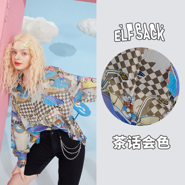 ELF SACK/妖精的口袋 蕾丝雪纺衫
