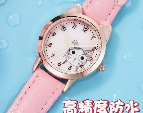 儿童手表指针式夜光防水防摔卡通幼儿小学生女...