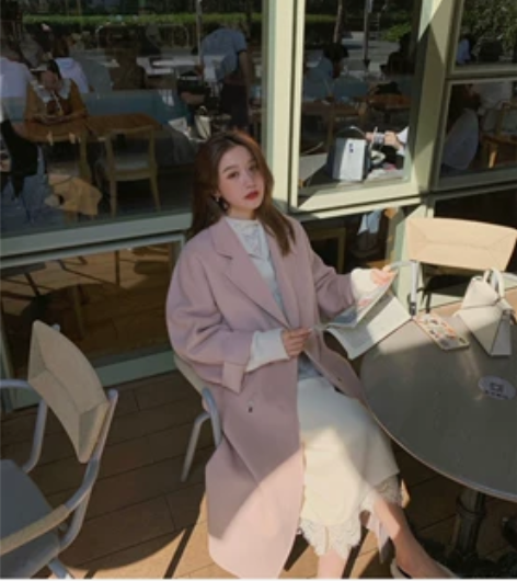 小宜定制 城市猎人 双面呢子大衣女羊毛气质...