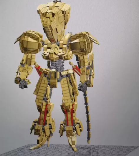 逆推五星物语黄金骑士加强版MOC机甲，本商...