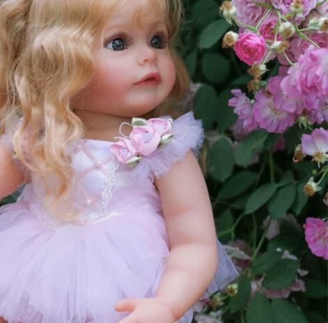 重生娃娃55厘米高全胶粉色芭蕾服装 感兴趣...