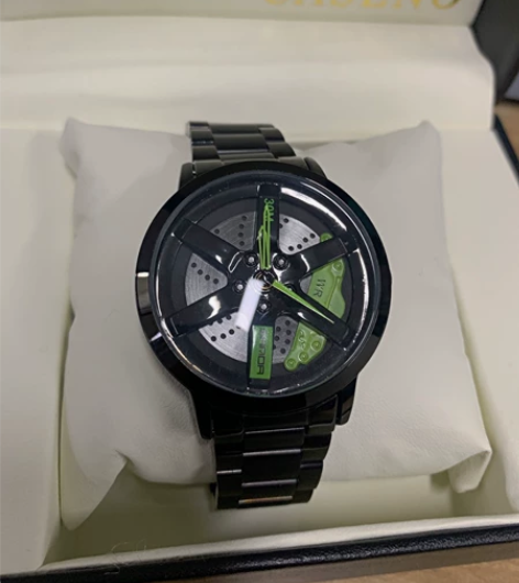时来运转手表车轮毂旋转手表时尚百搭ins风...