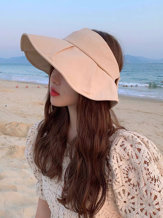 艾佳微UV空顶防晒帽女