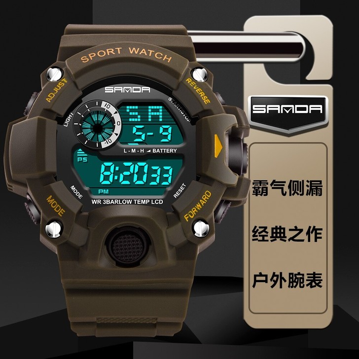 三达美国队长3手表 钢铁侠  夜光防水电子表