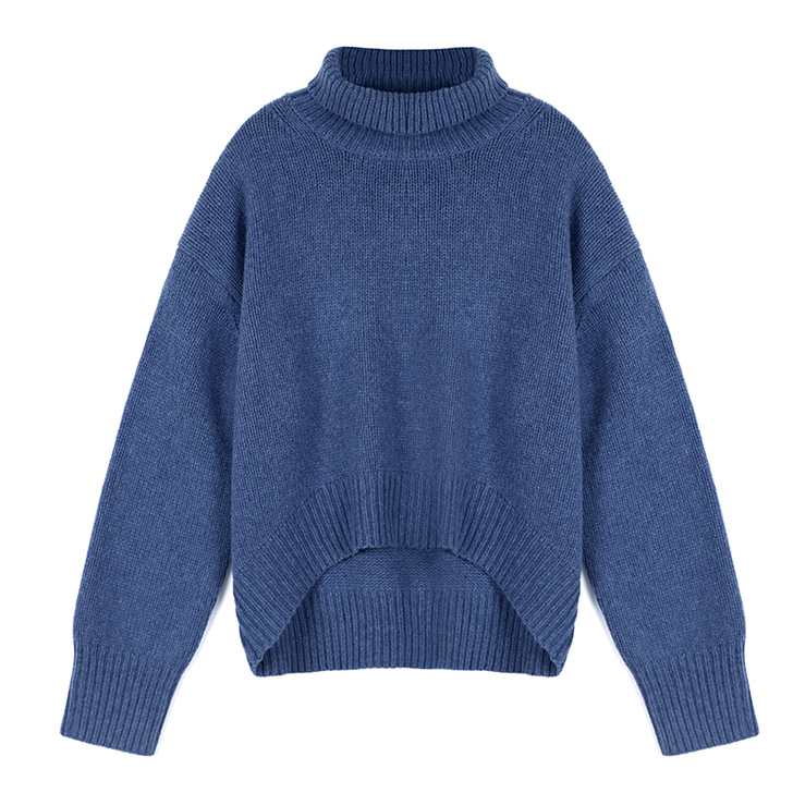 MC新款羊毛宽松高领毛衣外套短款套头针织#...