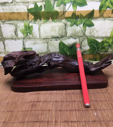 海南黄花梨〈毛笔架〉纯天然造型摆件 长21...