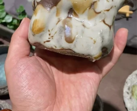 李彦明复古岩泥粉引公道杯高端极品壶承！柴烧...