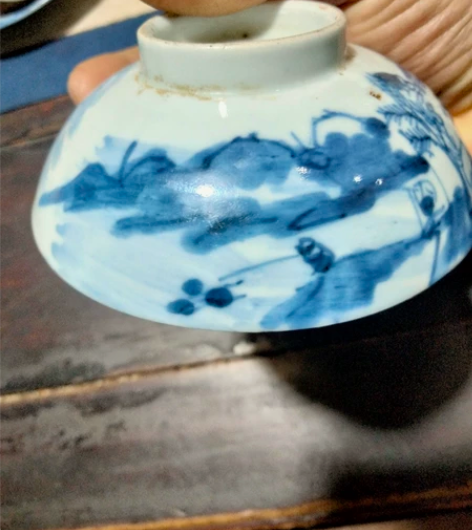 晚清清花茶碗盖子，直径10公分，全品无磕无...