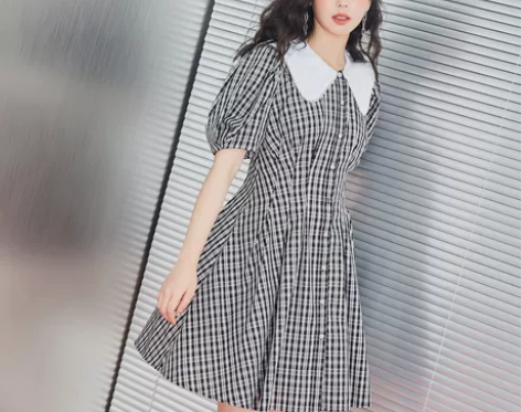 【狂欢价】Z11女装新款法式珍珠娃娃领泡泡...