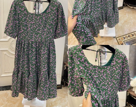 韩国东大门韩版宽松显瘦碎花连衣裙女2022...