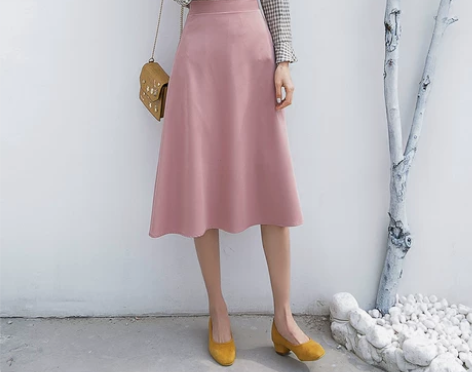 春夏半身裙新款复古中长款A字裙 伞裙高腰裙...