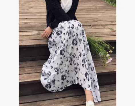 笙说原创 不怕皱的皱麻 印花纯亚麻 复古文...