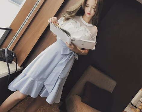 鱼尾连衣裙，清新 感兴趣的话点“我想要”和...