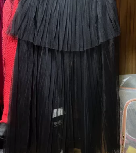 半身裙网纱百褶裙显瘦 质量非常好 百搭款松...
