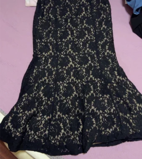 蕾丝鱼尾裙 半身裙 适合110斤内 超级厚...