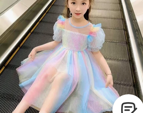 清仓一件不留女童连衣裙公主风儿童装 偏小两...
