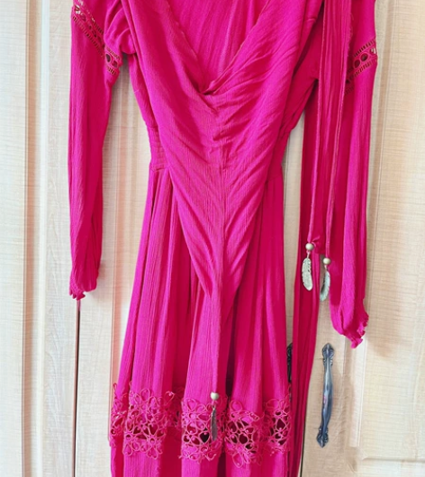 红色民族风长裙 超仙西藏长裙 165/11...