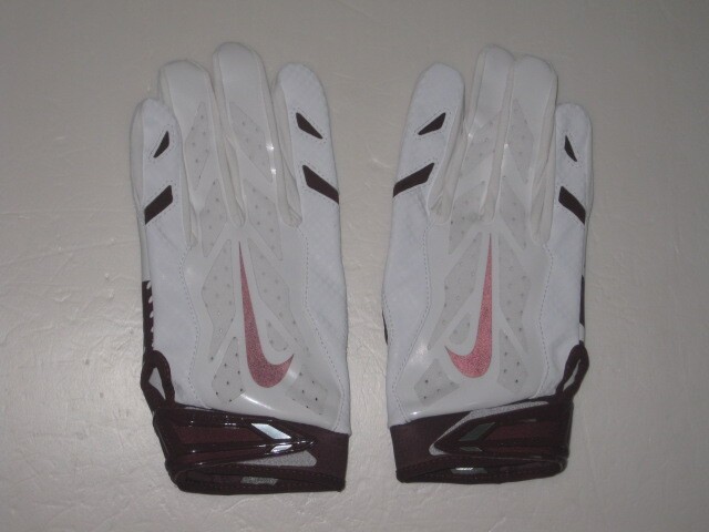 全新耐克正品白色硅胶橄榄球手套XL