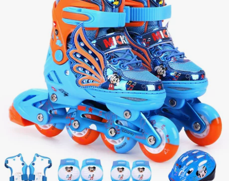 【告白价】迪士尼儿童溜冰鞋初学者可调  男...