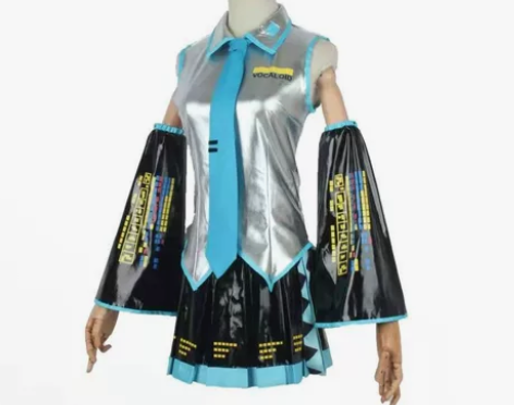 便宜出全套现货初音未来 MIKU公式服漆皮...