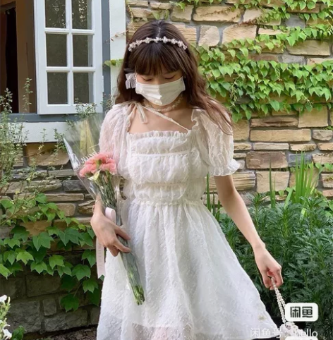 夏日会在晚餐后-白色仙女裙女夏季新款甜美减...
