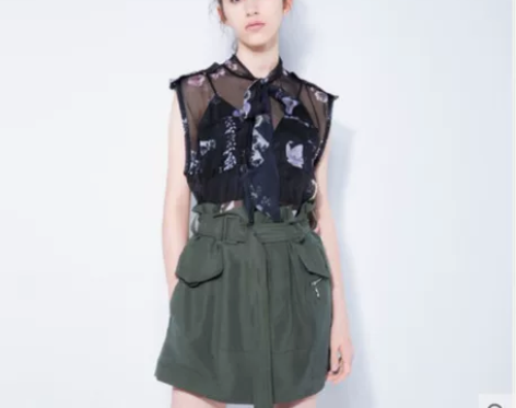 DAZZLE 地素过季 浪漫印花微透面料无...