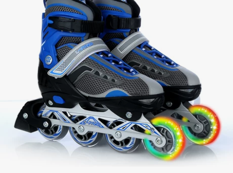 捷豹溜冰鞋成人可调直排轮滑鞋成年单排旱冰鞋...