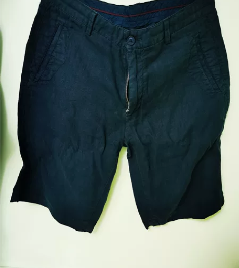 从JEFF BANK 买的亚麻男士短裤，全...