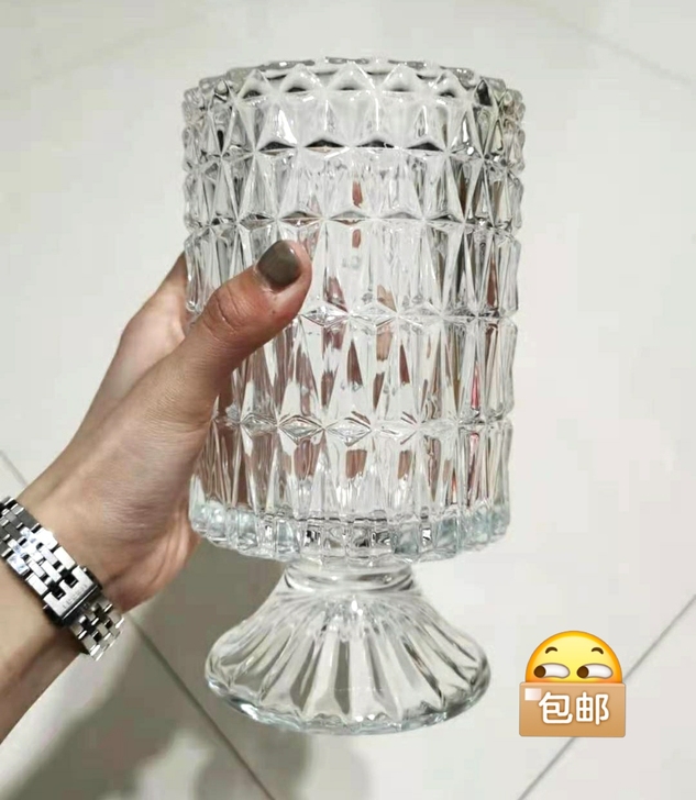 【尾单捡漏】北欧风轻奢透明玻璃花瓶网红鲜花...