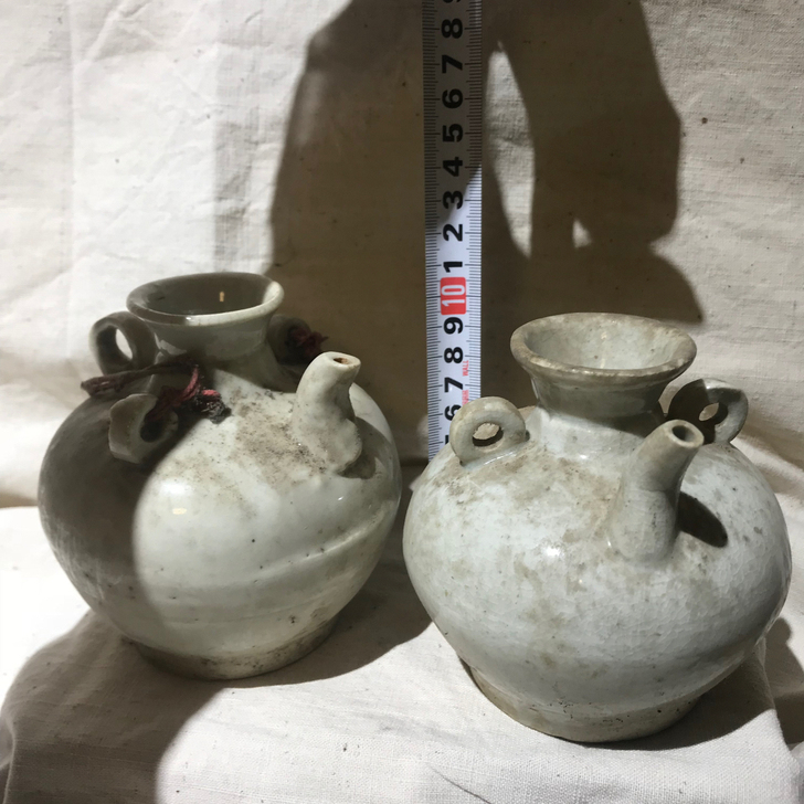 民国酱油壶一对，全品