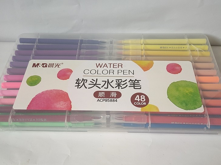 晨光软头水彩笔幼儿园儿童小学生水彩笔可水洗...