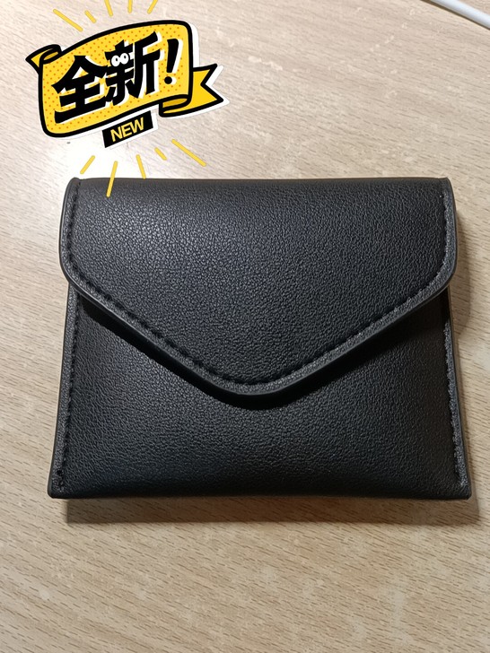 BIGBANG权志龙GD同款黑色小皮夹钱包...