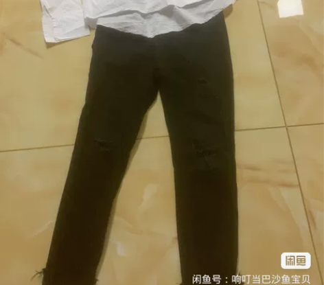 欧货套装，裤子是牛仔铅笔裤27码，110斤...