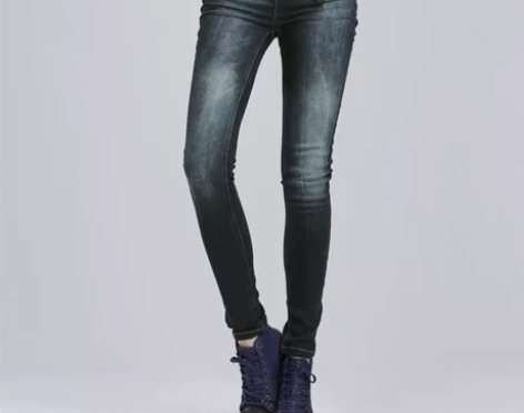 S.DEER 圣迪奥做旧休闲牛仔裤，碳黑蓝...