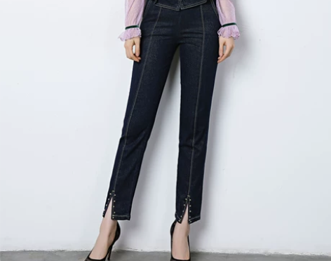 秋季新款高腰牛仔裤女韩版修身显瘦弹力铅笔…...
