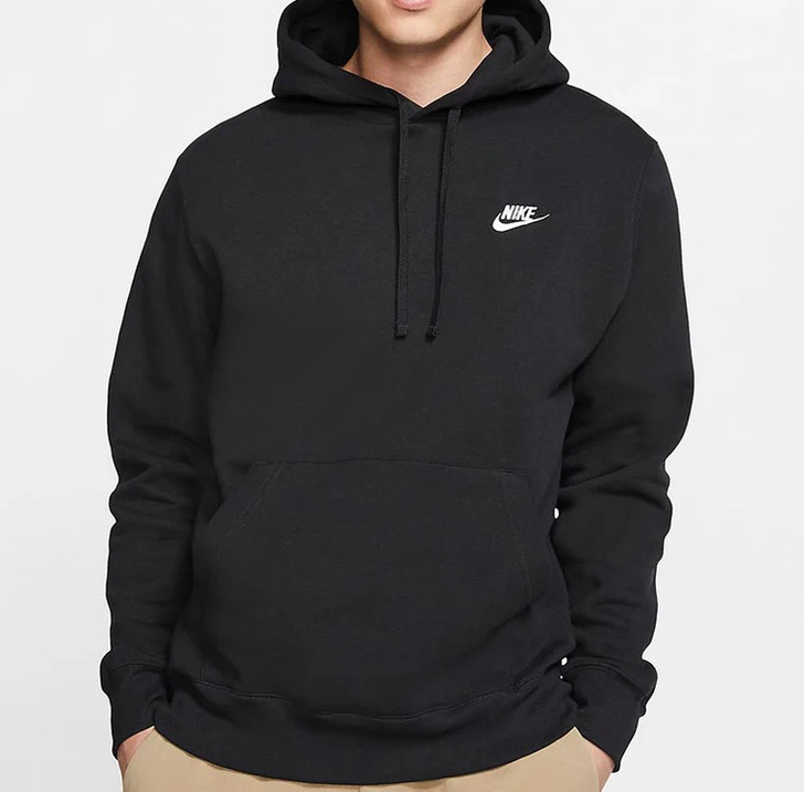 Nike男子运动训练休闲加绒保暖连帽套头衫...