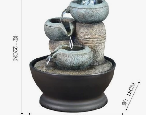 家居饰品小型客厅流水电视柜摆件欧式喷泉桌面...