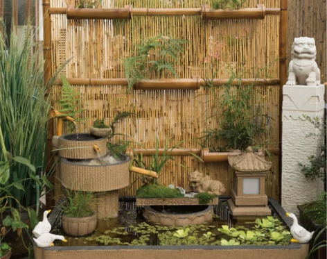 饰品装饰匠心坊户外庭院装饰编织竹篱笆露台花...