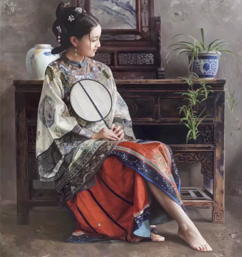 【限量版画】王明月《吊兰》限量签名版画客厅...