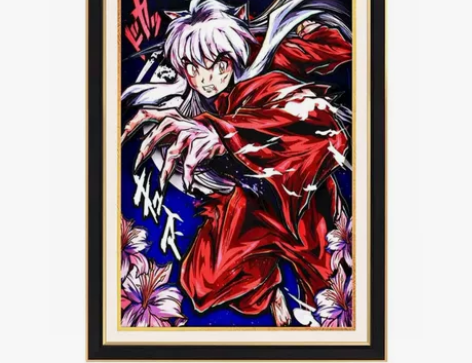 手办画犬夜叉 动漫人物手办动漫纸艺立体画手...