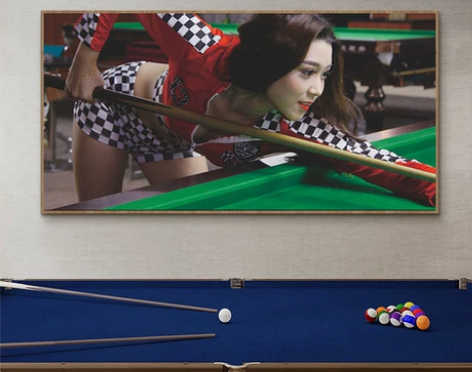 台球室装饰画 全新有框大量批发处理 桌球健...