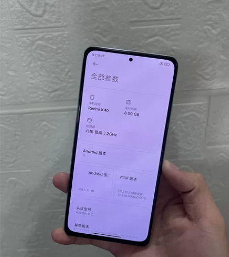 红米k40 8+256 单机带盒 98新，...